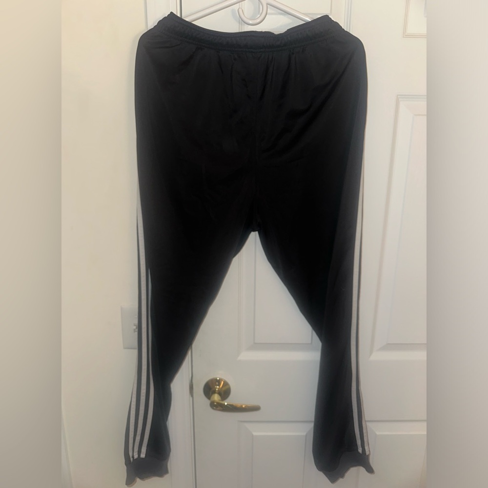 Men’s black Adidas track pants